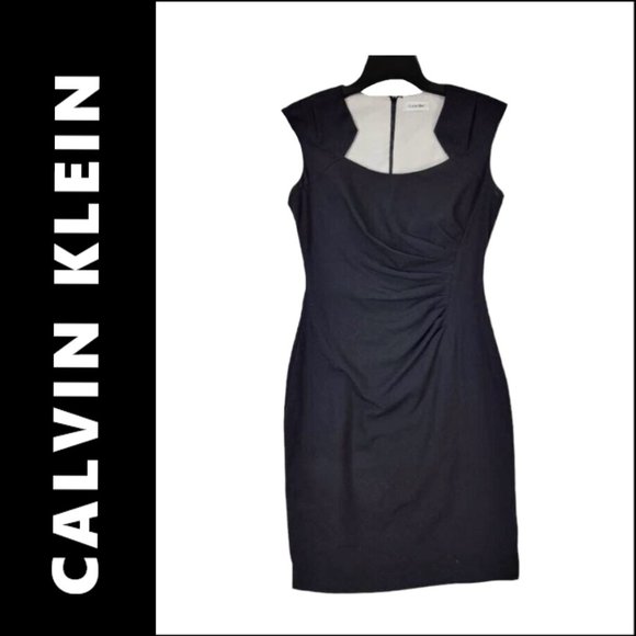 Calvin Klein Dresses & Skirts - Calvin Klein Woman Black Size 10 Business Career Formal Dress Sleeveless Pleats